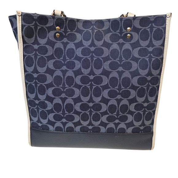 COACH C2823 TALL DEMPSEY CARRYALL SIGNATURE C W/VARSITY STRIPE & COACH PATCH - Picture 2 of 8